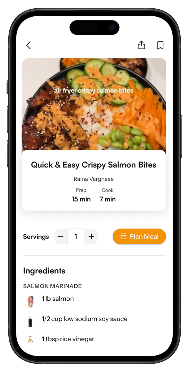 Recipe imported into Cado
